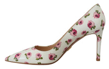 Load image into Gallery viewer, Prada Elegant Floral Print Leather Heels
