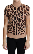 Load image into Gallery viewer, Dolce &amp; Gabbana Elegant Leopard Print Wool Turtleneck Top
