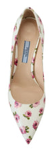 Load image into Gallery viewer, Prada Elegant Floral Print Leather Heels
