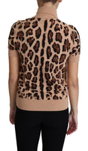 Load image into Gallery viewer, Dolce &amp; Gabbana Elegant Leopard Print Wool Turtleneck Top
