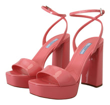 Load image into Gallery viewer, Prada Chic Pink Patent Leather Platform Sandals
