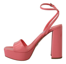 Load image into Gallery viewer, Prada Chic Pink Patent Leather Platform Sandals
