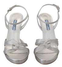 Load image into Gallery viewer, Prada Elegant Silver Stiletto Heels Sandals
