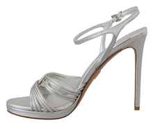 Load image into Gallery viewer, Prada Elegant Silver Stiletto Heels Sandals
