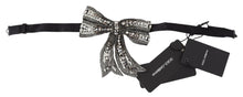 Load image into Gallery viewer, Dolce &amp; Gabbana Elegant Silver Embellished Silk Bowtie
