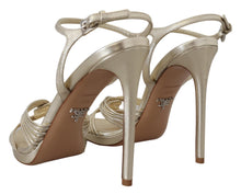 Load image into Gallery viewer, Prada Elegant Gold Stiletto Heel Sandals
