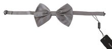 Load image into Gallery viewer, Dolce &amp; Gabbana Elegant Silver Gray Silk Bow Tie
