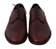 Load image into Gallery viewer, Dolce &amp; Gabbana Elegant Bordeaux Leather Dress Shoes
