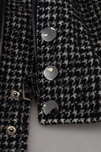 Load image into Gallery viewer, Dolce &amp; Gabbana Multicolor Houndstooth Leather Bomber Jacket
