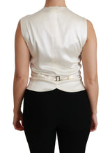 Load image into Gallery viewer, Dolce &amp; Gabbana Elegant Silk Sleeveless Vest in Black &amp; White
