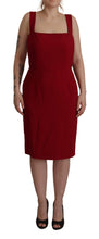 Load image into Gallery viewer, Dolce &amp; Gabbana Elegant Red Square Neck Midi Dress
