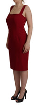 Load image into Gallery viewer, Dolce &amp; Gabbana Elegant Red Square Neck Midi Dress
