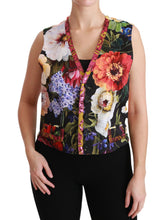 Load image into Gallery viewer, Dolce &amp; Gabbana Multicolor Brocade Floral Sleeveless Vest
