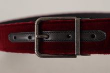 Load image into Gallery viewer, Dolce &amp; Gabbana Velvet Maroon Elegance Belt
