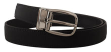 Load image into Gallery viewer, Dolce &amp; Gabbana Elegant Grosgrain Leather Belt with Silver Buckle
