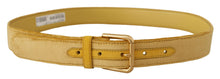 Load image into Gallery viewer, Dolce &amp; Gabbana Elegant Velvet Designer Gold-Buckled Belt
