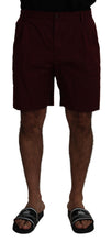 Load image into Gallery viewer, Dolce &amp; Gabbana Elegant Maroon Cotton Blend Shorts
