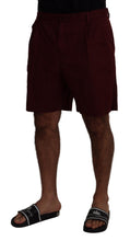 Load image into Gallery viewer, Dolce &amp; Gabbana Elegant Maroon Cotton Blend Shorts
