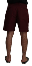 Load image into Gallery viewer, Dolce &amp; Gabbana Elegant Maroon Cotton Blend Shorts
