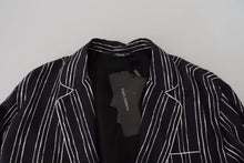 Load image into Gallery viewer, Dolce &amp; Gabbana Blue Striped Silk Pajama Shirt Jacket
