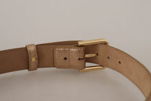 Load image into Gallery viewer, Dolce &amp; Gabbana Chic Rose Gold Leather Belt with Logo Buckle
