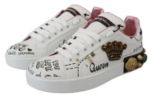 Load image into Gallery viewer, Dolce &amp; Gabbana Queen Crown Chic Leather Sneakers
