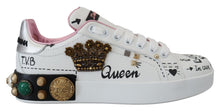 Load image into Gallery viewer, Dolce &amp; Gabbana Queen Crown Chic Leather Sneakers
