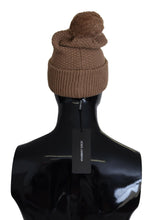 Load image into Gallery viewer, Dolce &amp; Gabbana Elegant Camel Knit Beanie with Fur Accent
