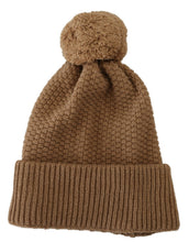 Load image into Gallery viewer, Dolce &amp; Gabbana Elegant Camel Knit Beanie with Fur Accent
