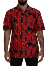 Load image into Gallery viewer, Dolce &amp; Gabbana Elegant Red Jazz Pattern Casual Shirt
