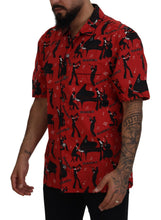 Load image into Gallery viewer, Dolce &amp; Gabbana Elegant Red Jazz Pattern Casual Shirt
