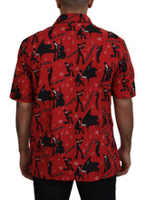 Load image into Gallery viewer, Dolce &amp; Gabbana Elegant Red Jazz Pattern Casual Shirt
