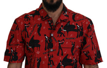 Load image into Gallery viewer, Dolce &amp; Gabbana Elegant Red Jazz Pattern Casual Shirt
