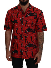 Load image into Gallery viewer, Dolce &amp; Gabbana Elegant Red Jazz Pattern Casual Shirt
