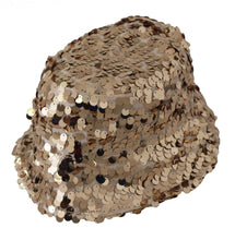 Load image into Gallery viewer, Dolce &amp; Gabbana Elegant Sequined Gold Bucket Hat
