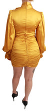 Load image into Gallery viewer, Dolce &amp; Gabbana Radiant Yellow Silk Bodycon Mini Dress
