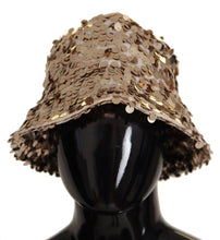 Load image into Gallery viewer, Dolce &amp; Gabbana Elegant Sequined Gold Bucket Hat
