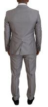 Load image into Gallery viewer, Dolce &amp; Gabbana Elegant Silver Slim Fit Three-Piece Suit
