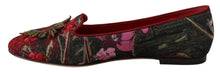 Load image into Gallery viewer, Dolce &amp; Gabbana Multicolor Jacquard Sacred Heart Patch Slip On Shoes
