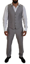 Load image into Gallery viewer, Dolce &amp; Gabbana Elegant Silver Slim Fit Three-Piece Suit
