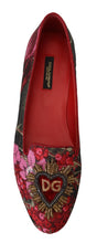 Load image into Gallery viewer, Dolce &amp; Gabbana Multicolor Jacquard Sacred Heart Patch Slip On Shoes
