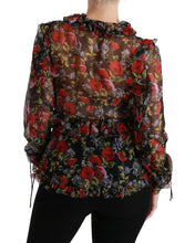 Load image into Gallery viewer, Dolce &amp; Gabbana Elegant Floral Silk Long Sleeve Blouse
