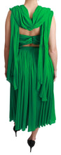 Load image into Gallery viewer, Dolce &amp; Gabbana Elegant Sleeveless Pleated Silk Maxi Dress
