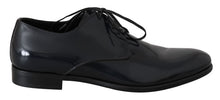 Load image into Gallery viewer, Dolce &amp; Gabbana Elegant Dark Blue Leather Derby Shoes
