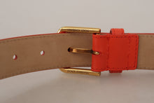 Load image into Gallery viewer, Dolce &amp; Gabbana Chic Orange Leather Belt with Headphone Case
