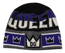 Load image into Gallery viewer, Dolce &amp; Gabbana Multicolor Wool Blend Beanie with Queen Logo
