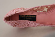 Load image into Gallery viewer, Dolce &amp; Gabbana Pastel Pink Lace Crystal Embellished Pumps
