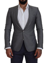 Load image into Gallery viewer, Dolce &amp; Gabbana Gray Wool Silk Slim Fit Jacket Blazer
