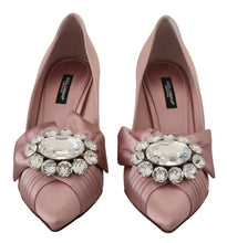 Load image into Gallery viewer, Dolce &amp; Gabbana Crystal-Embellished Silk Bow Pumps
