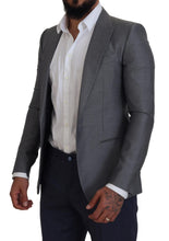 Load image into Gallery viewer, Dolce &amp; Gabbana Gray Wool Silk Slim Fit Jacket Blazer
